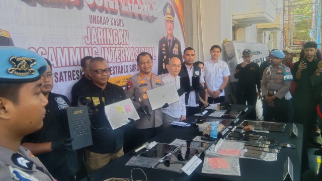Satreskrim Polrestabes Surabaya Berhasil Membongkar Jaringan Scamming Internasional 45 WNA Tersangka Diamankan