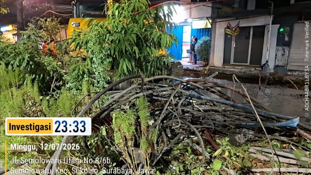 Masyarakat Minta Pak Walikota Dan Polrestabes Surabaya Segera Terjun Ke Lokasi Proyek Gorong-gorong Adanya Potongan Kabel PT Telkom Indonesia