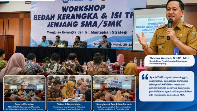 Disdikbud Lampung Gelar Workshop Bedah Kerangka dan Isi TKA SMA/SMK