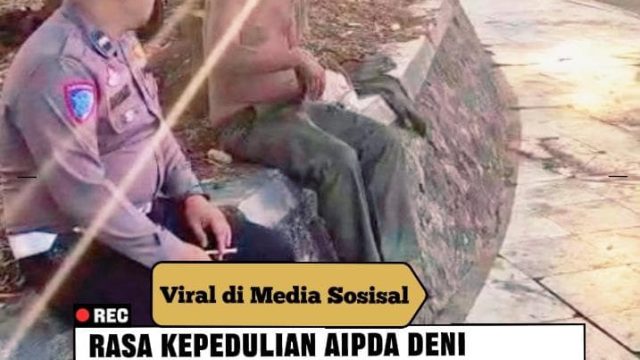 Video Aipda Deni Madyistira Beri Makanan ODGJ Viral Di Medsos