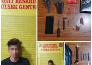 Polsek Genteng Amankan Dua Sepupu Spesialis Curanmor Motor Diarea Parkir Warkop
