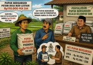 Petani Merasa Tercekik, Tebus Pupuk Bersubsidi Diatas Harga HET, Mekanisme Dipertanyakan !
