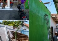 Pekerjaan Renovasi Balai Desa Lemujut Senilai Rp201,6 Juta Disorot, Sejumlah Pekerja Terpantau Tidak Menggunakan APD K3