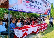 Peringati HUT Ke- 81 RI, Camat Rajabasa Secara Resmi Buka Turnamen Volly Ball di Kecamatan Rajabasa