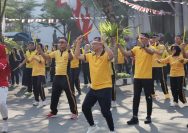 Semangat Kemerdekaan, Polrestabes Surabaya dan Masyarakat Meriahkan HUT ke-81 RI dengan Olahraga dan Lomba Tradisional