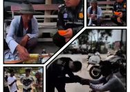 Viral dan Haru !! Anggota Satlantas Polres Lamsel, Aipda Deni Borong Habis Mpek - Mpek Keliling Jualan Kakek Guntur