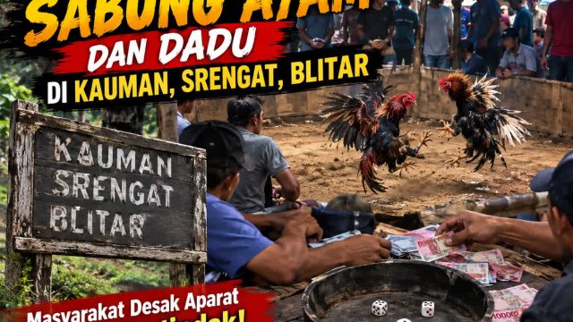 ‎Judi Sabung Ayam & Dadu Beroperasi Terang-Terangan di Blitar — Kanit Pidum Belum Menjawab, Polres Blitar Kota Dinilai Diam!