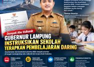 Dampak Abu Vulkanik Anak Krakatau, Gubernur Lampung Instruksikan Sekolah Terapkan Pembelajaran Daring
