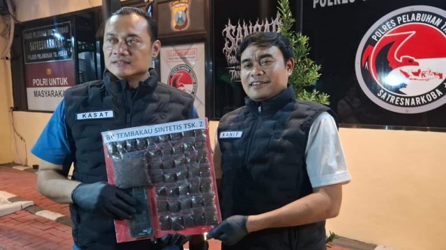 Polres Tanjung Perak Bongkar Peredaran Tembakau Sintetis, 148,7 Gram Disita