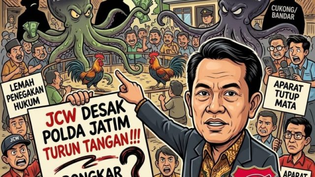 JCW Desak Polda Jatim Turun Tangan!!!, “Bongkar Gurita Judi Sabung Ayam Desa Weru dan Oknum Pembeking???”