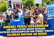 GMBI Gresik Bersama Polsek dan Pemdes Tumapel Salurkan Air Bersih, Ringankan Beban Warga Terdampak Kekeringan