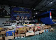 Miras Tanpa Izin Berhasil Diamankan Polrestabes Surabaya Sebanyak 5.385 Botol Miras Dalam Operasi KRYD