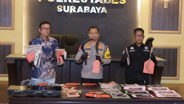 Komitmen Polrestabes Surabaya Memberantas Kriminal Jalanan (3C) 112 Tersangka Diamankan 157 Kasus Berhasil Diungkap Satreskrim