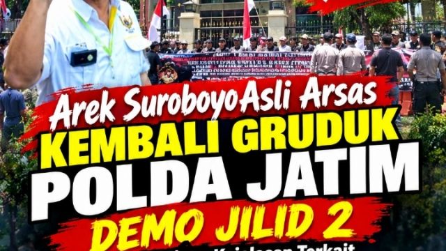 Arek Suroboyo Asli Arsas Kembali Gruduk Polda Jatim Demo Jilid 2 Untuk Minta Kejelasan Terkait Pemalsuan Merek Sepatu HIQUA